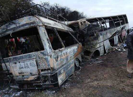 В Танзании сгорели два автобуса, имеются жертвы